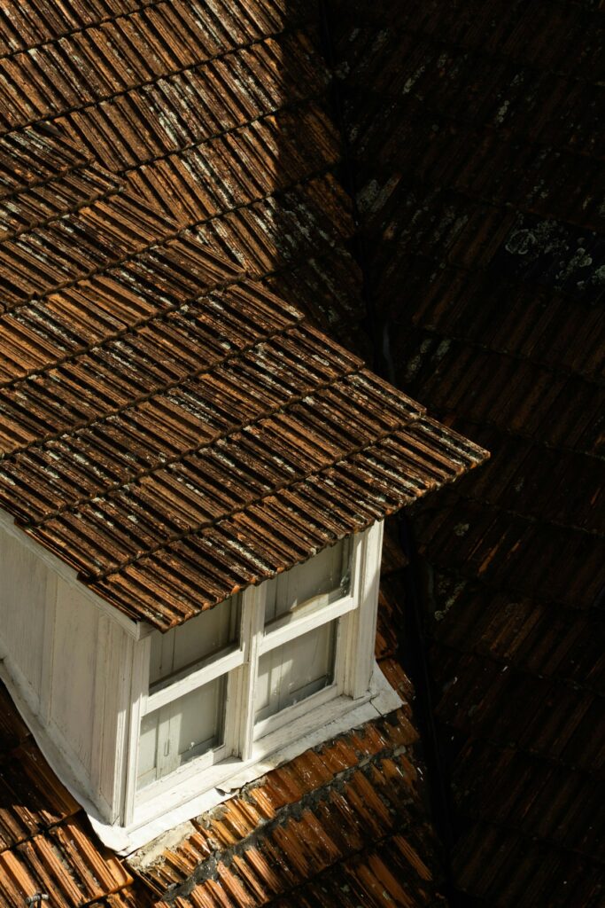 Close-up of residential asphalt shingle roof