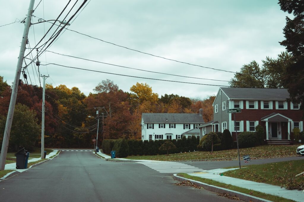 Beautiful suburban home exterior with well-maintained roof